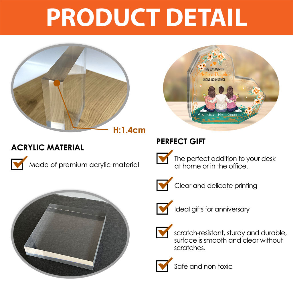 Mother And Daughter - Personalized Mother's Day Mother Custom Shaped Acrylic Plaque