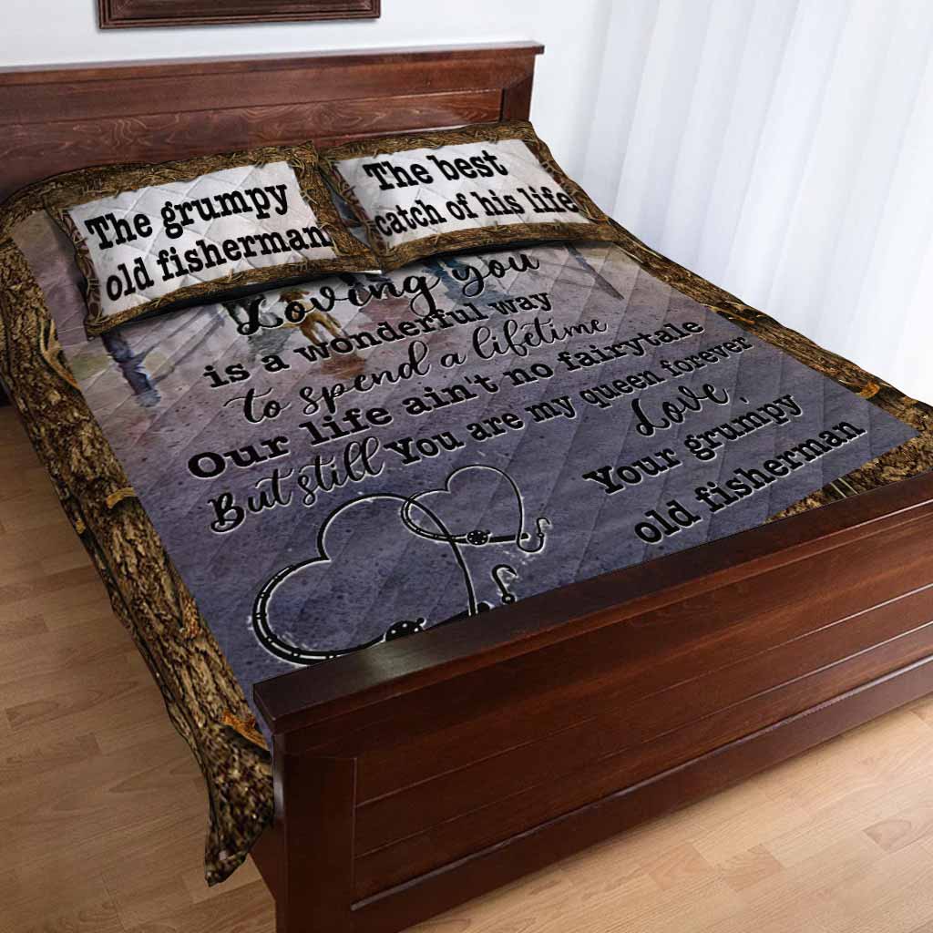 Dich zu lieben ist wundervoll – Bettwäsche-Set mit Angel-Steppdecke