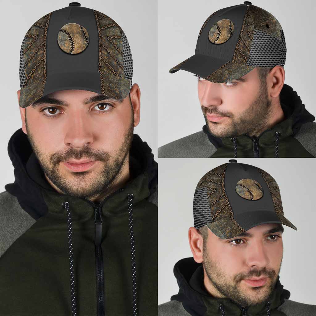 Baseball Cap With Printed Vent Holes