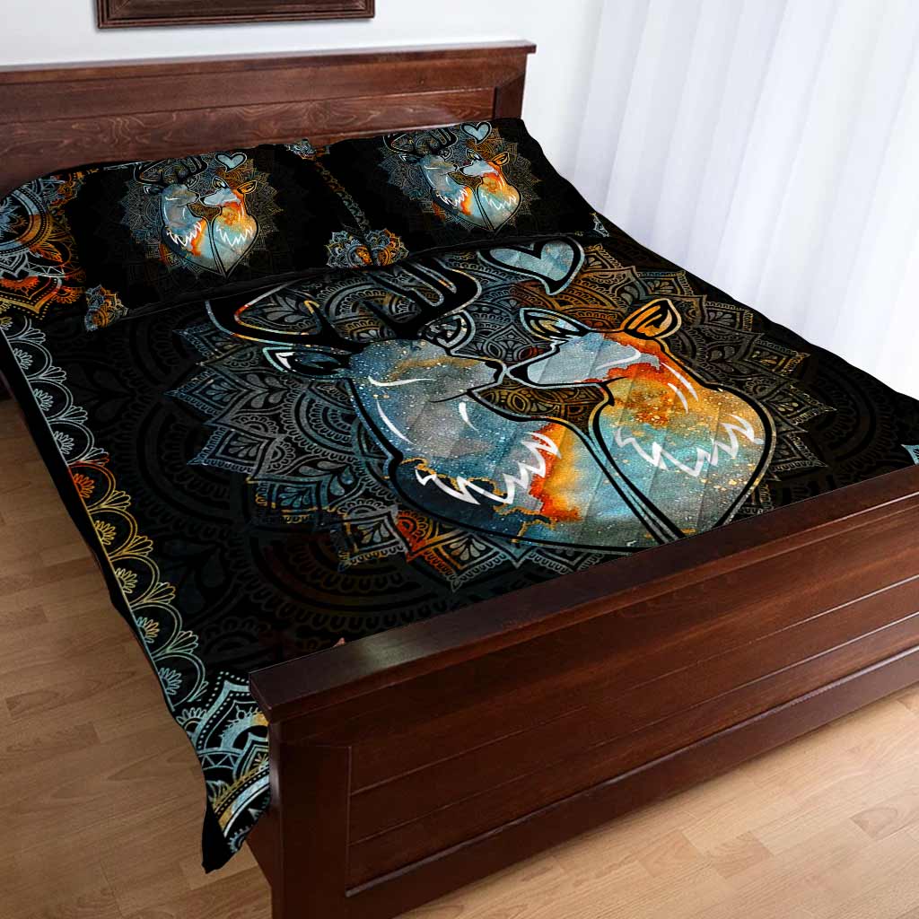 Bettwäsche-Set mit Jagdmotiv (Hirsch und Reh)