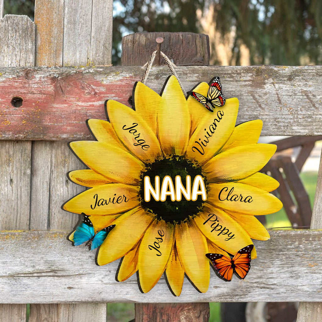 Nana Sunflower - Personalized Mother's Day Grandma Wood Sign