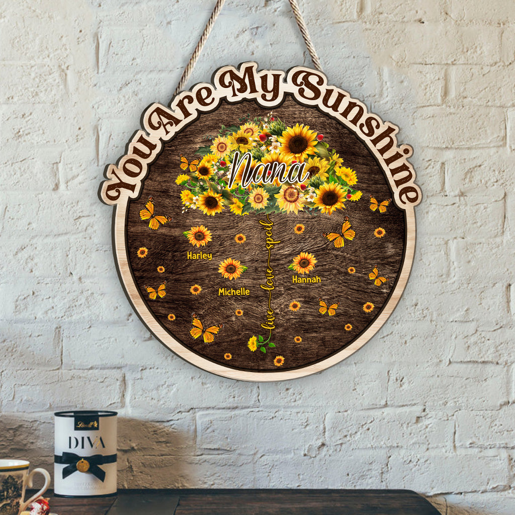 Nana's Garden – Leben, Lieben, Verwöhnen – Personalisiertes Holzschild für Oma