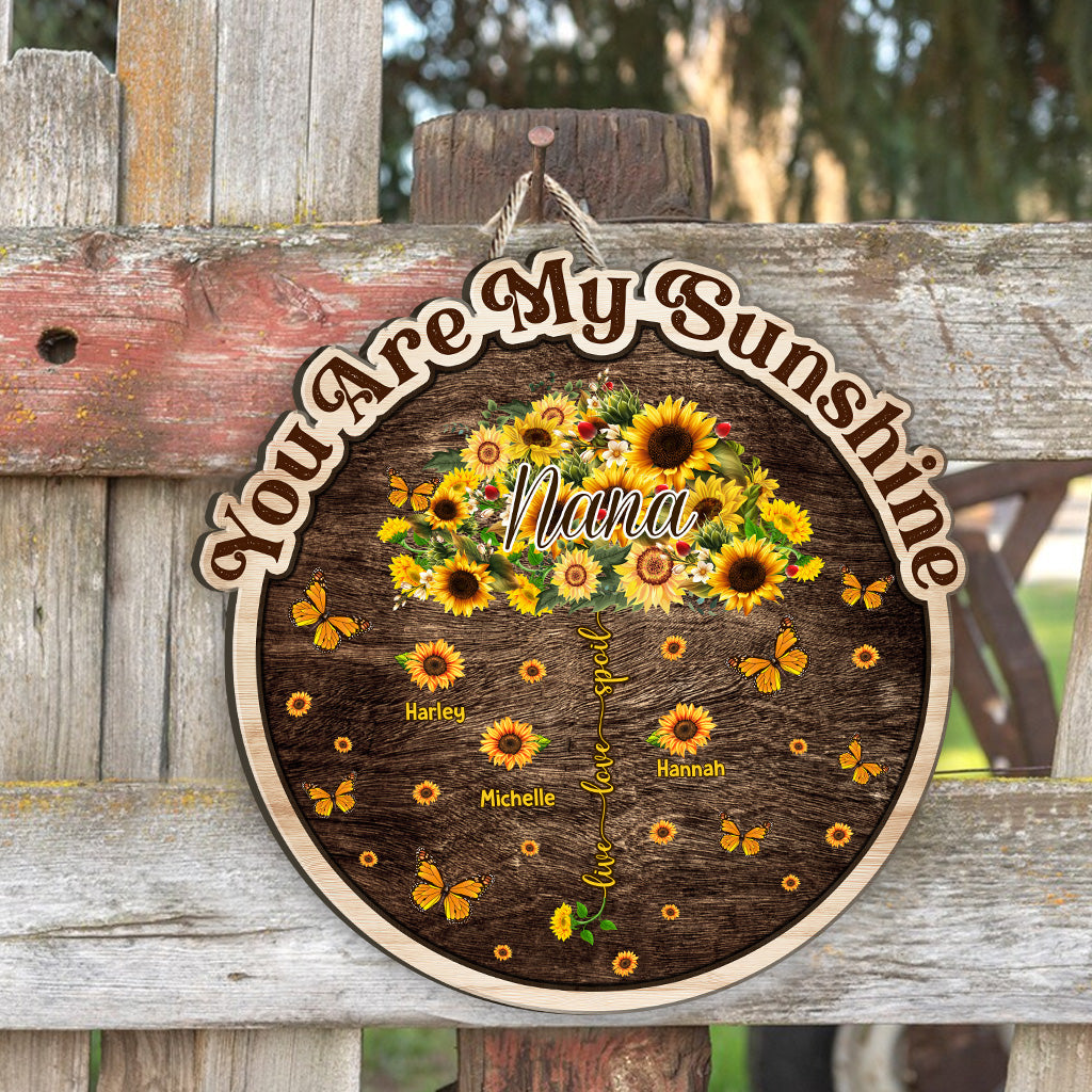 Nana's Garden – Leben, Lieben, Verwöhnen – Personalisiertes Holzschild für Oma