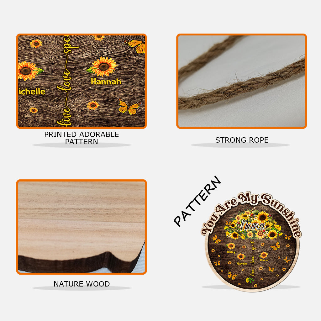 Nana's Garden – Leben, Lieben, Verwöhnen – Personalisiertes Holzschild für Oma