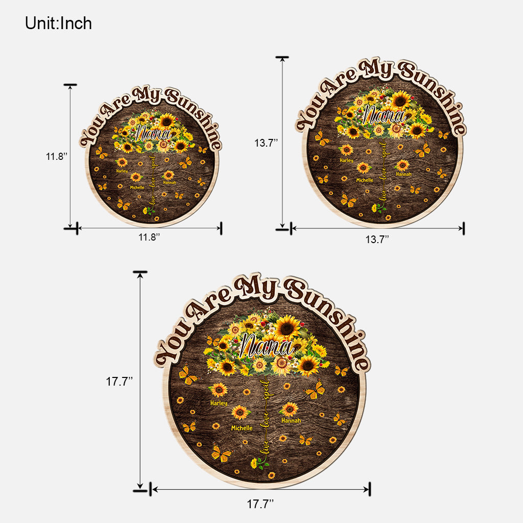 Nana's Garden – Leben, Lieben, Verwöhnen – Personalisiertes Holzschild für Oma