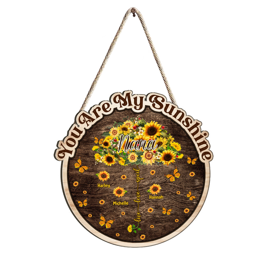 Nana's Garden – Leben, Lieben, Verwöhnen – Personalisiertes Holzschild für Oma