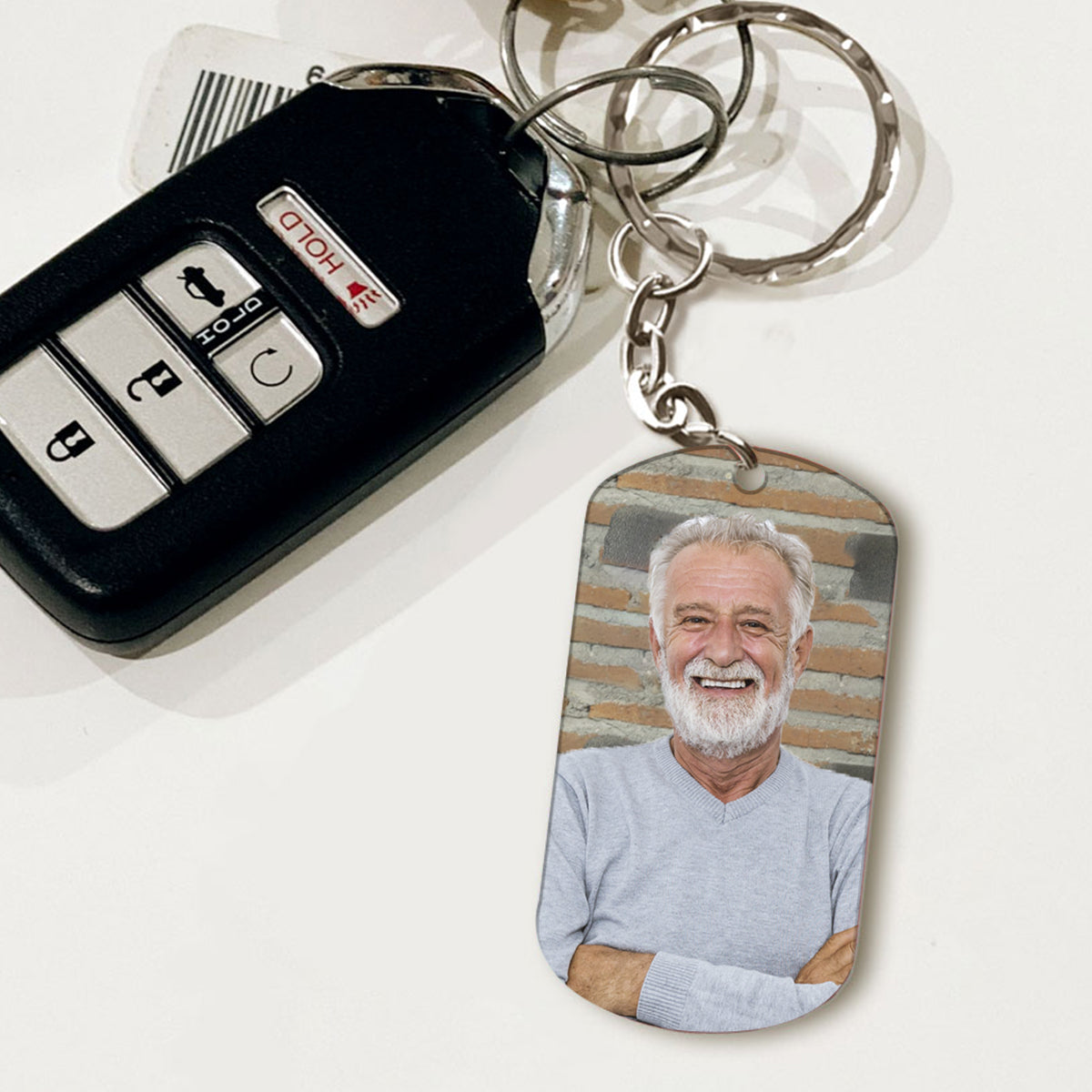 Legende – Personalisierter Opa-Schlüsselanhänger aus Edelstahl