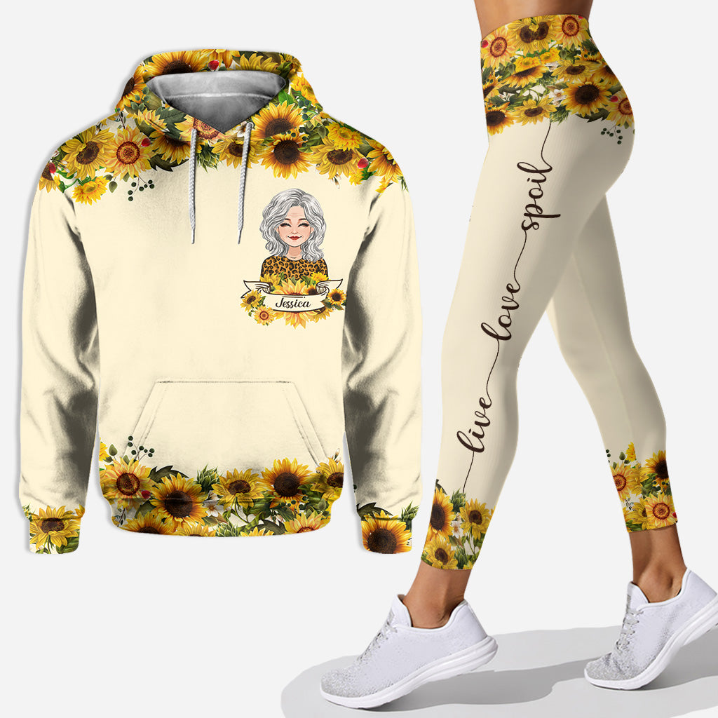 Reiseset – Personalisierter Muttertags-Hoodie und Leggings für Oma