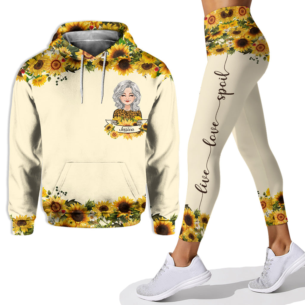 Reiseset – Personalisierter Muttertags-Hoodie und Leggings für Oma