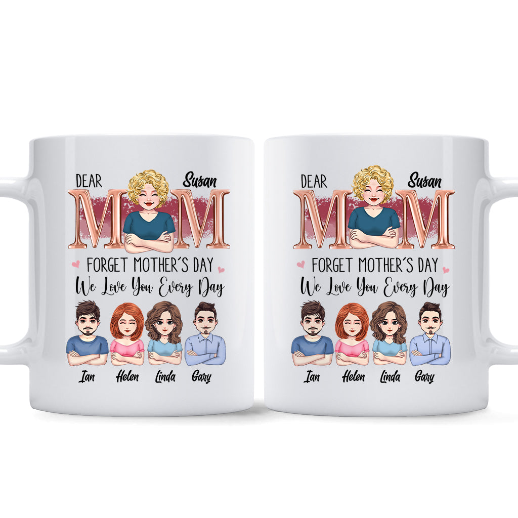 Wir lieben dich jeden Tag – Personalisierte Muttertasse