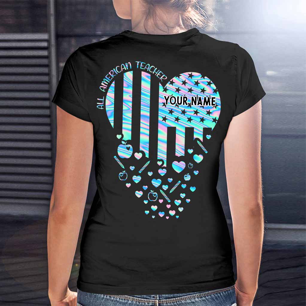 Stolze Lehrerin/Stolzer Lehrer – Personalisiertes T-Shirt und Hoodie zum Unabhängigkeitstag