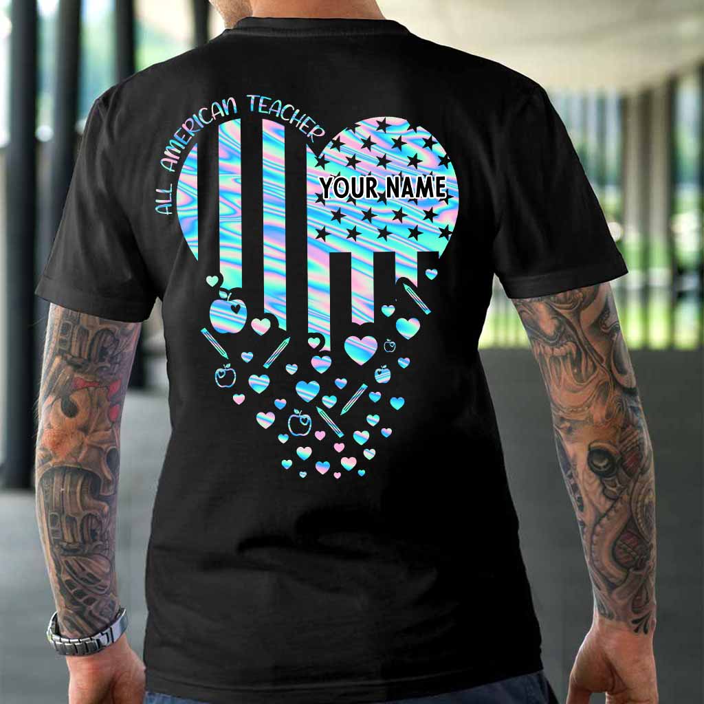 Stolze Lehrerin/Stolzer Lehrer – Personalisiertes T-Shirt und Hoodie zum Unabhängigkeitstag