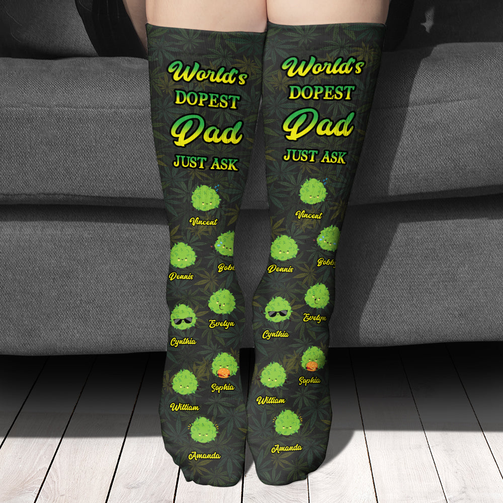 World's Dopest Dad - Personalized Weed Socks