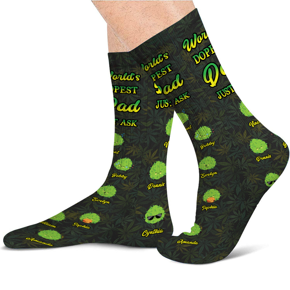 World's Dopest Dad - Personalized Weed Socks