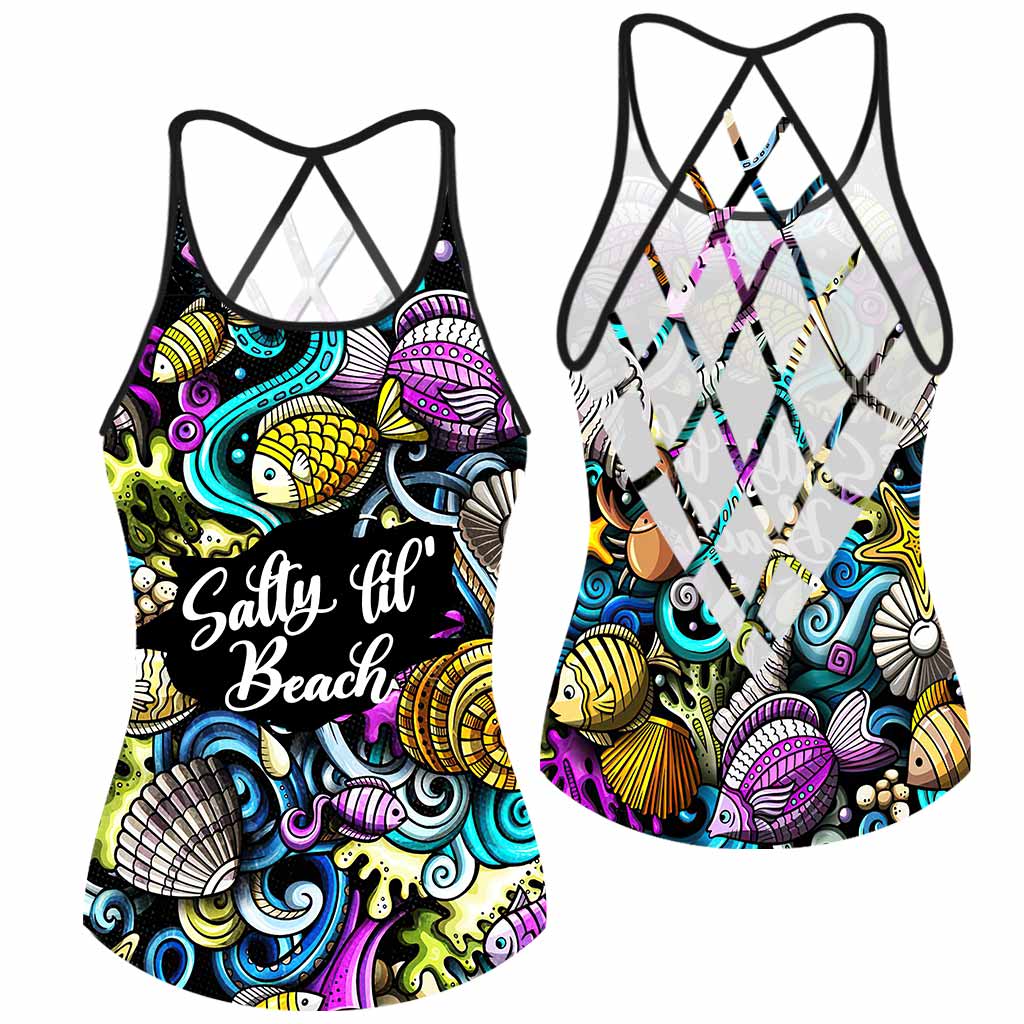Salty Lil Beach - Sea Lover Cross Tank Top
