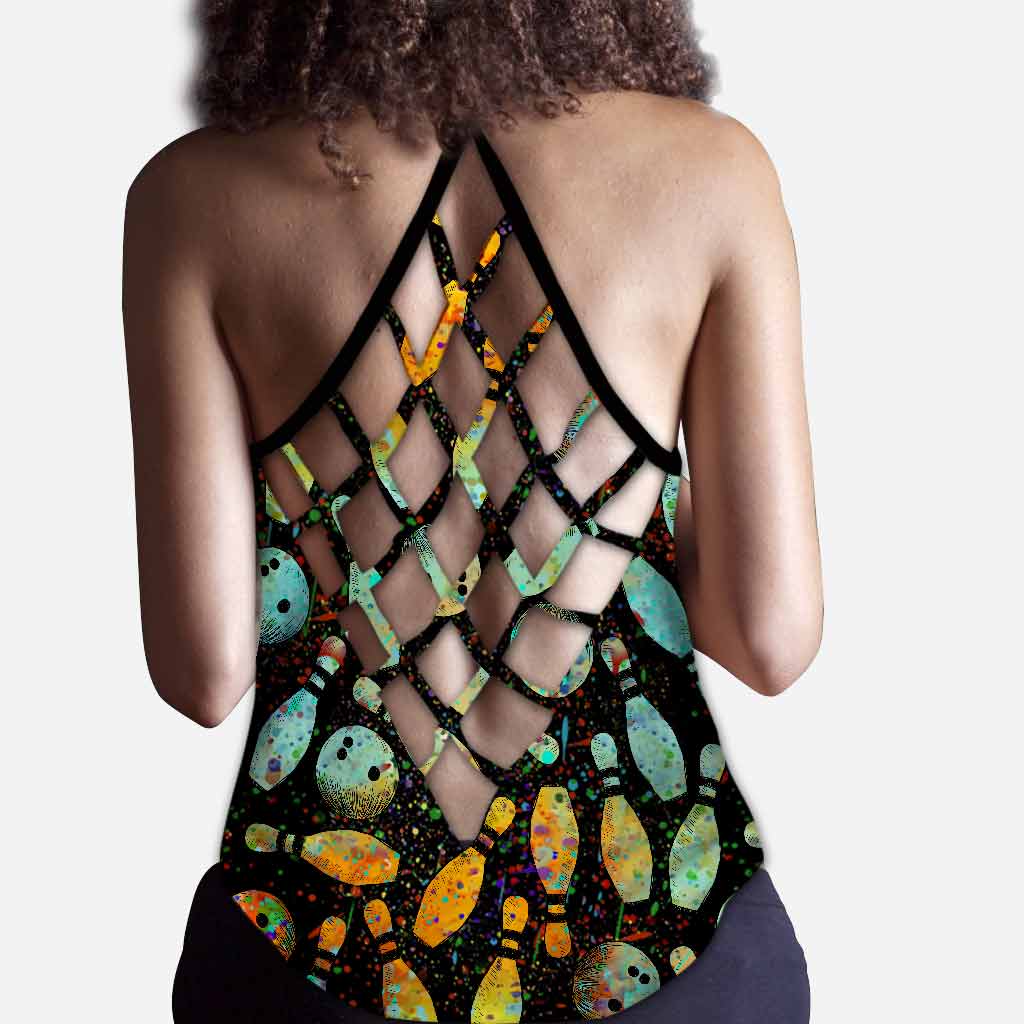 Play Like A Girl - Bowling Cross Tank Top