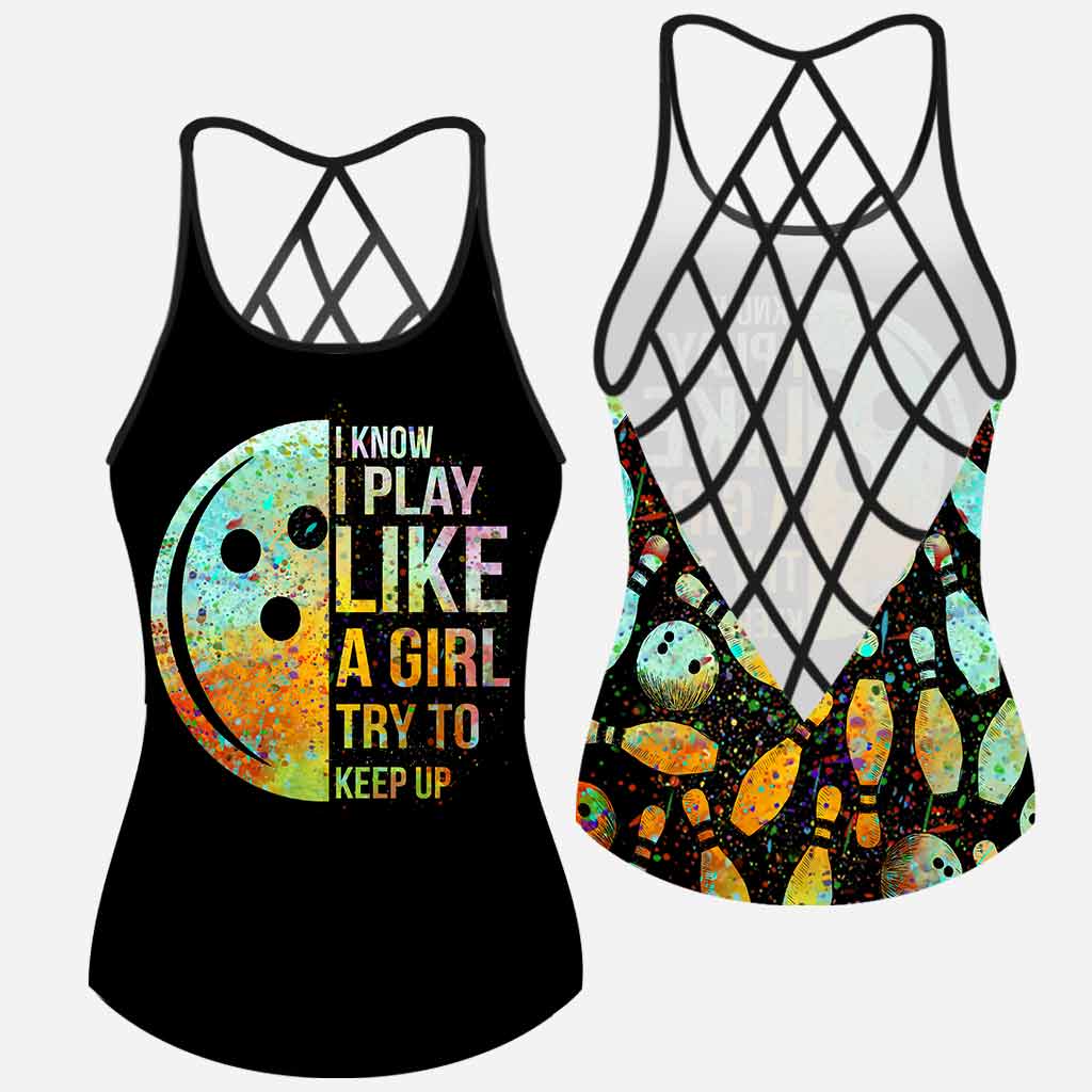 Play Like A Girl - Bowling Cross Tank Top