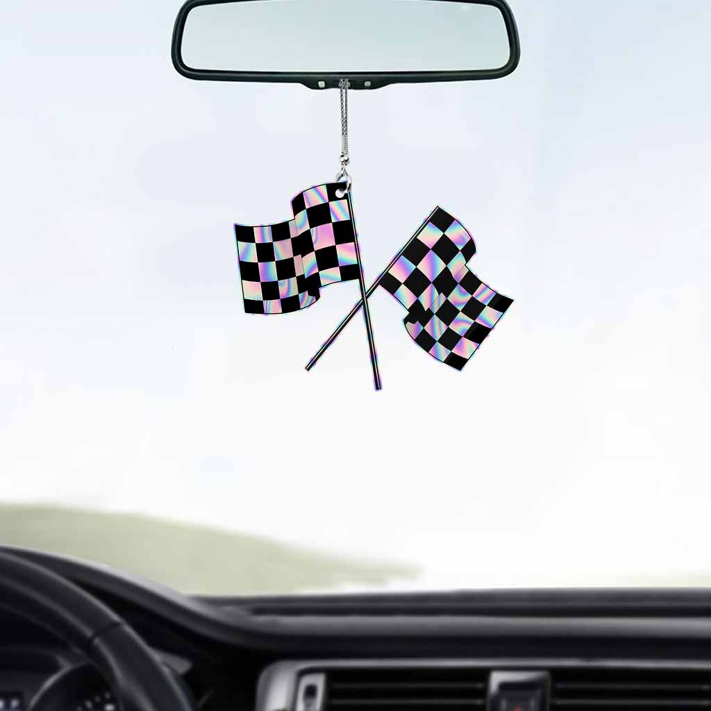 Racing Flag Car Ornament (Printed On Both Sides)