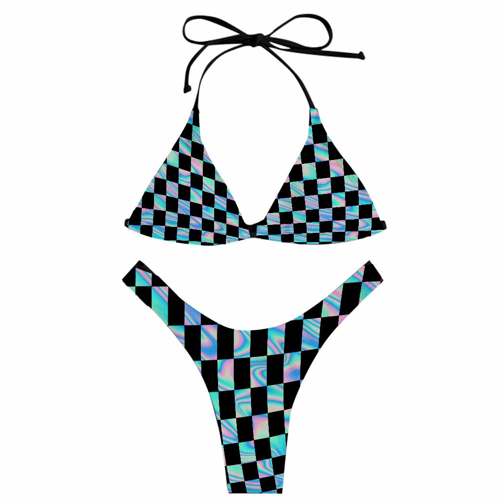 Dirt Track - Rennsport Damen-Triangel-Bikini-Badeanzug