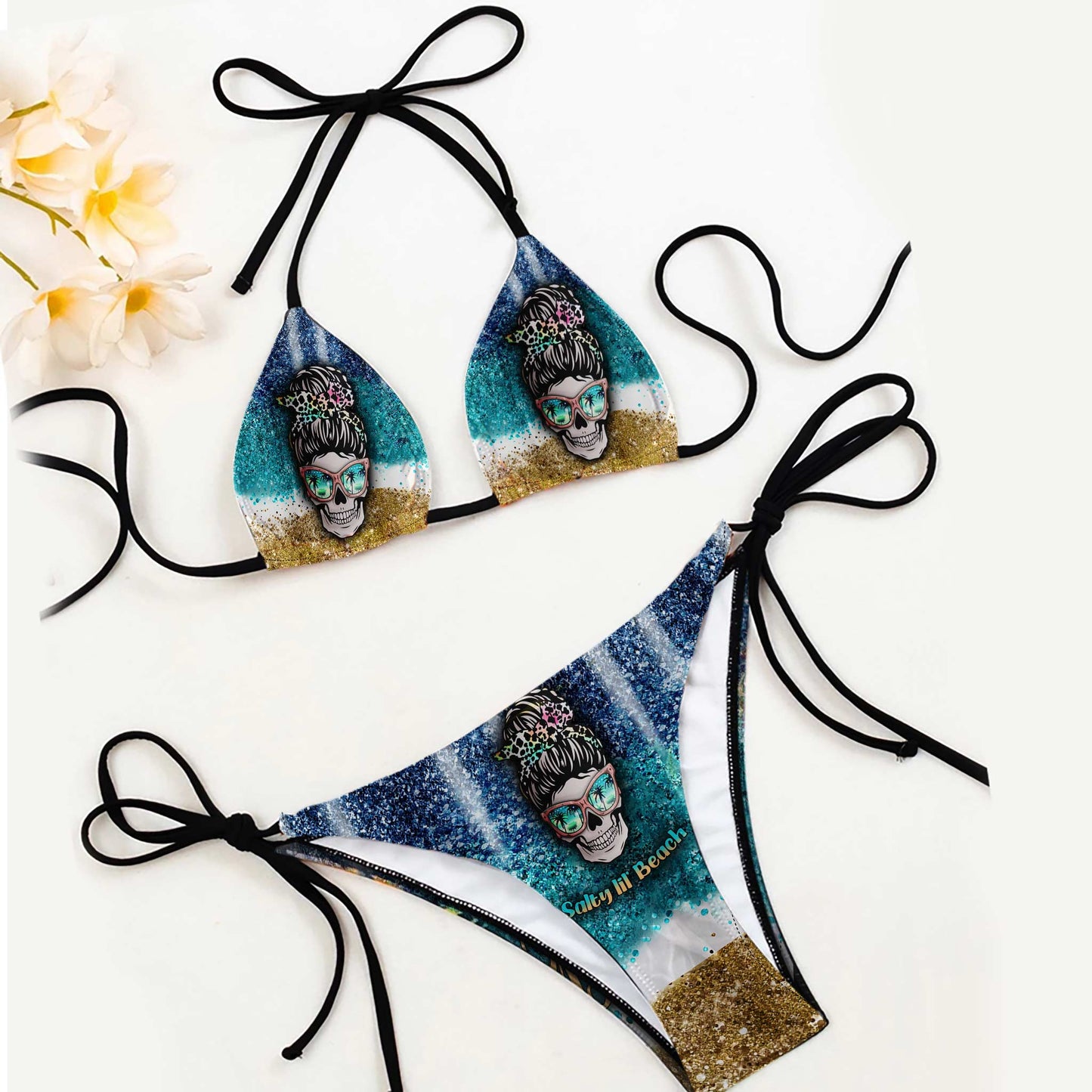 Salty Lil' Beach - Sea Lover Damen-Triangel-Bikini-Badeanzug