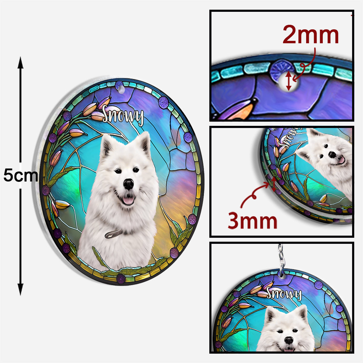 A Piece Of My Heart Is At Rainbow Bridge - Personalized Dog Keychain