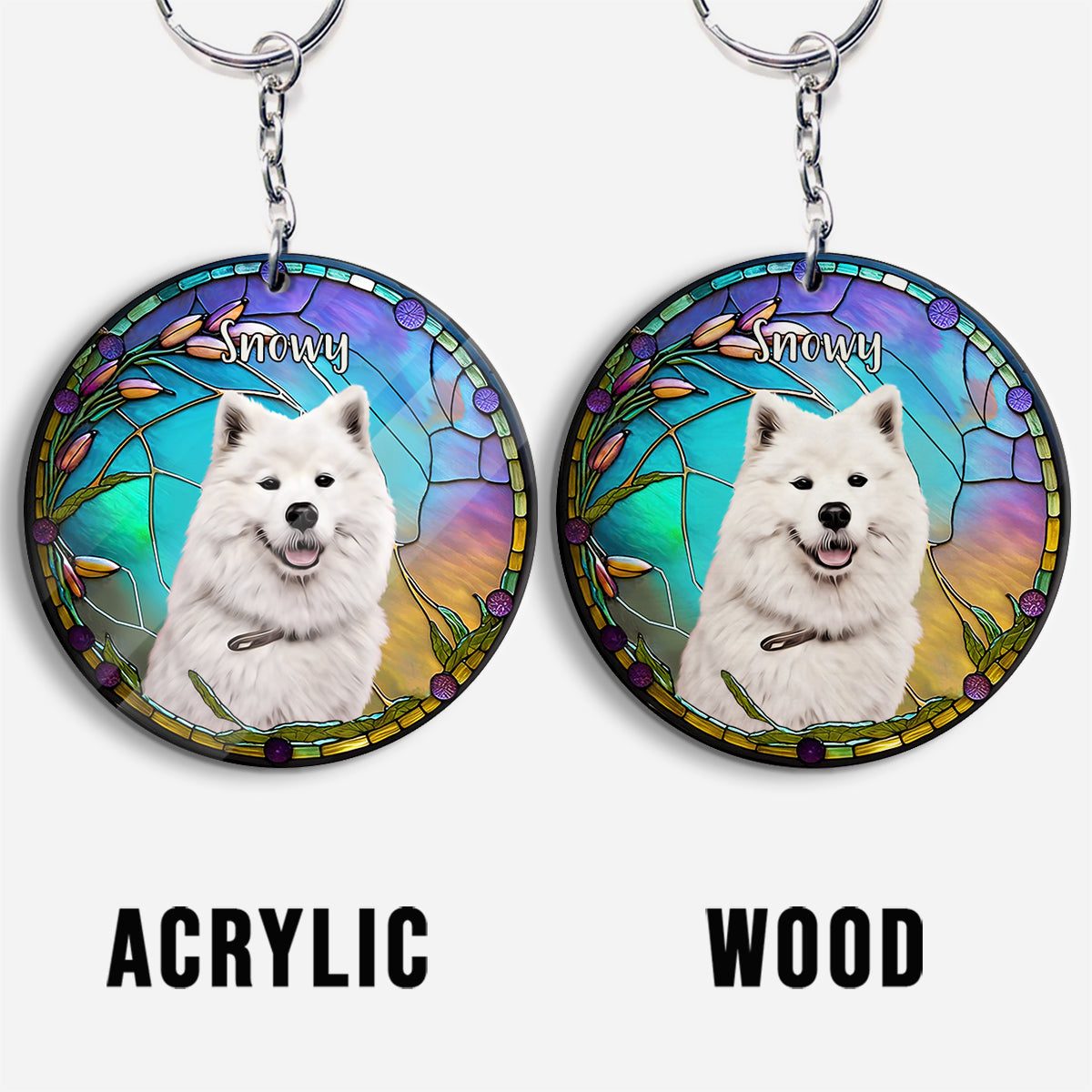 A Piece Of My Heart Is At Rainbow Bridge - Personalized Dog Keychain