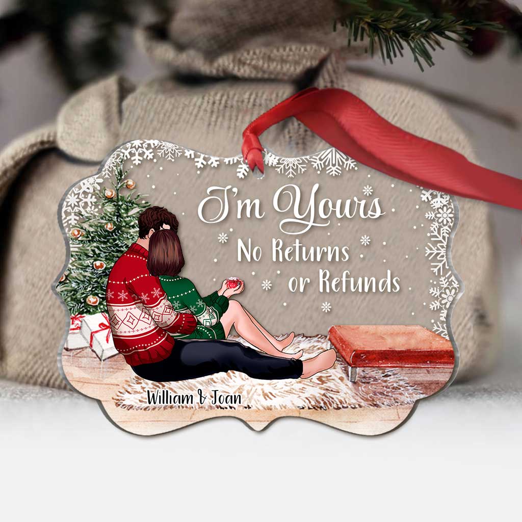 I'm Yours - Personalized Christmas Couple Transparent Ornament