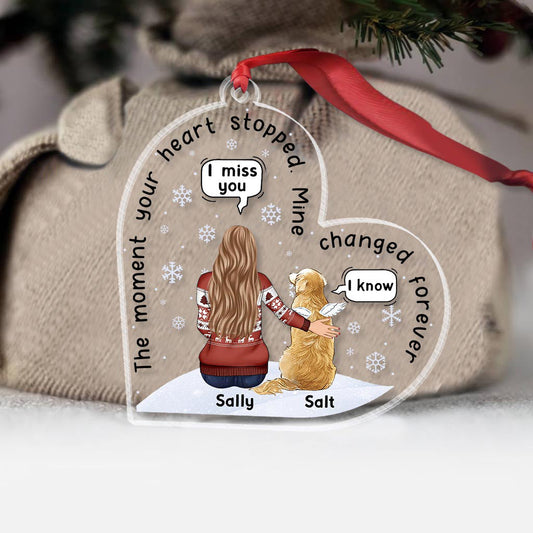 My Changed Forever - Personalized Christmas Dog Transparent Ornament