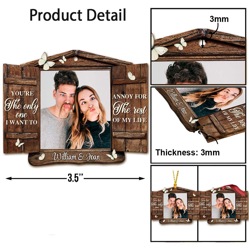 The Only One - Personalized Christmas Couple Ornament (Printed On Both Sides)
