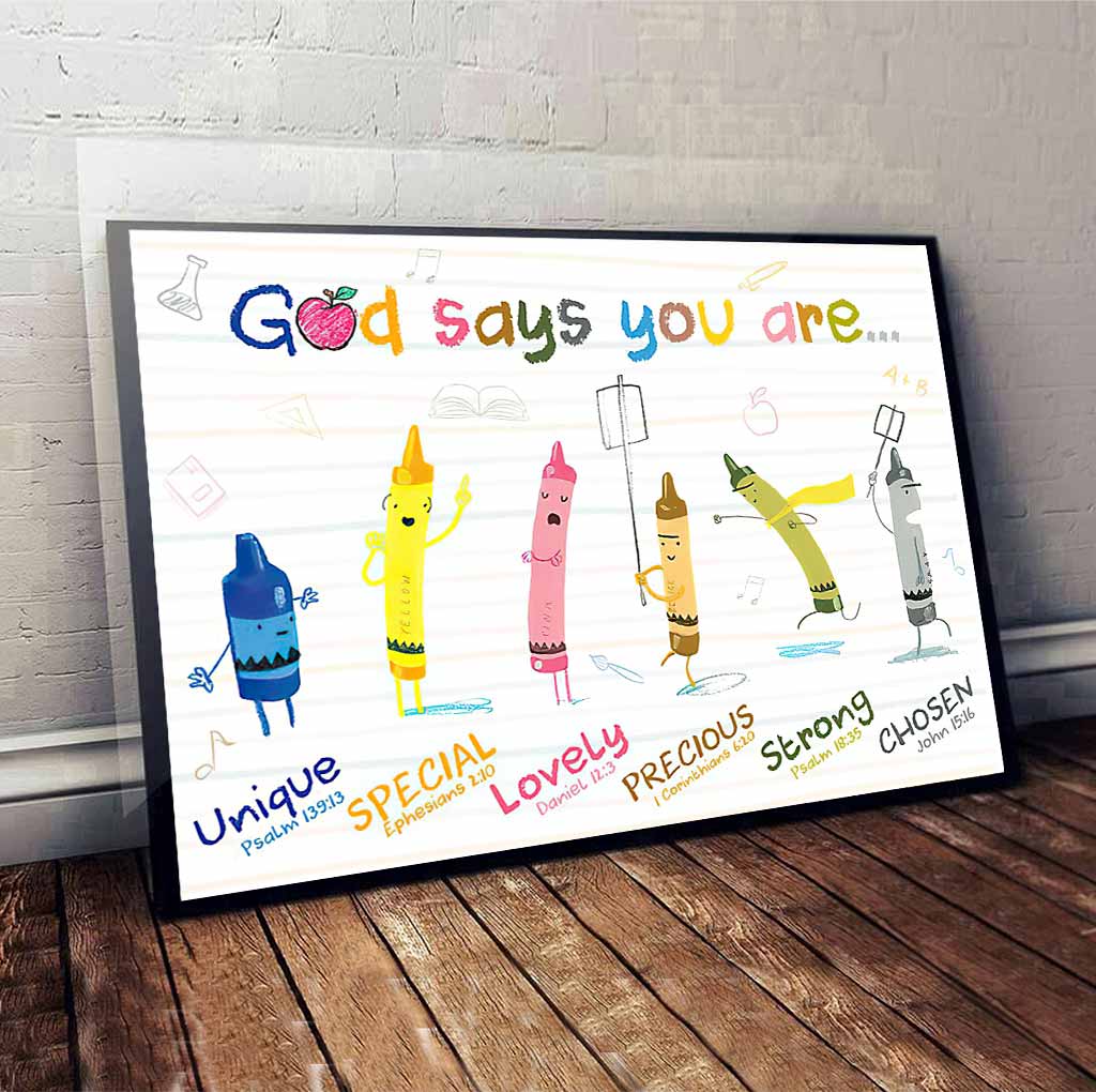 God Says You Are - Teacher Poster