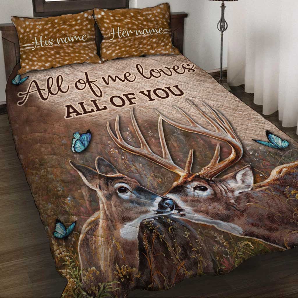 „Ich liebe dich ganz“ – Personalisiertes Jagd-Quilt-Set