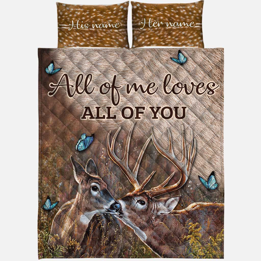 „Ich liebe dich ganz“ – Personalisiertes Jagd-Quilt-Set