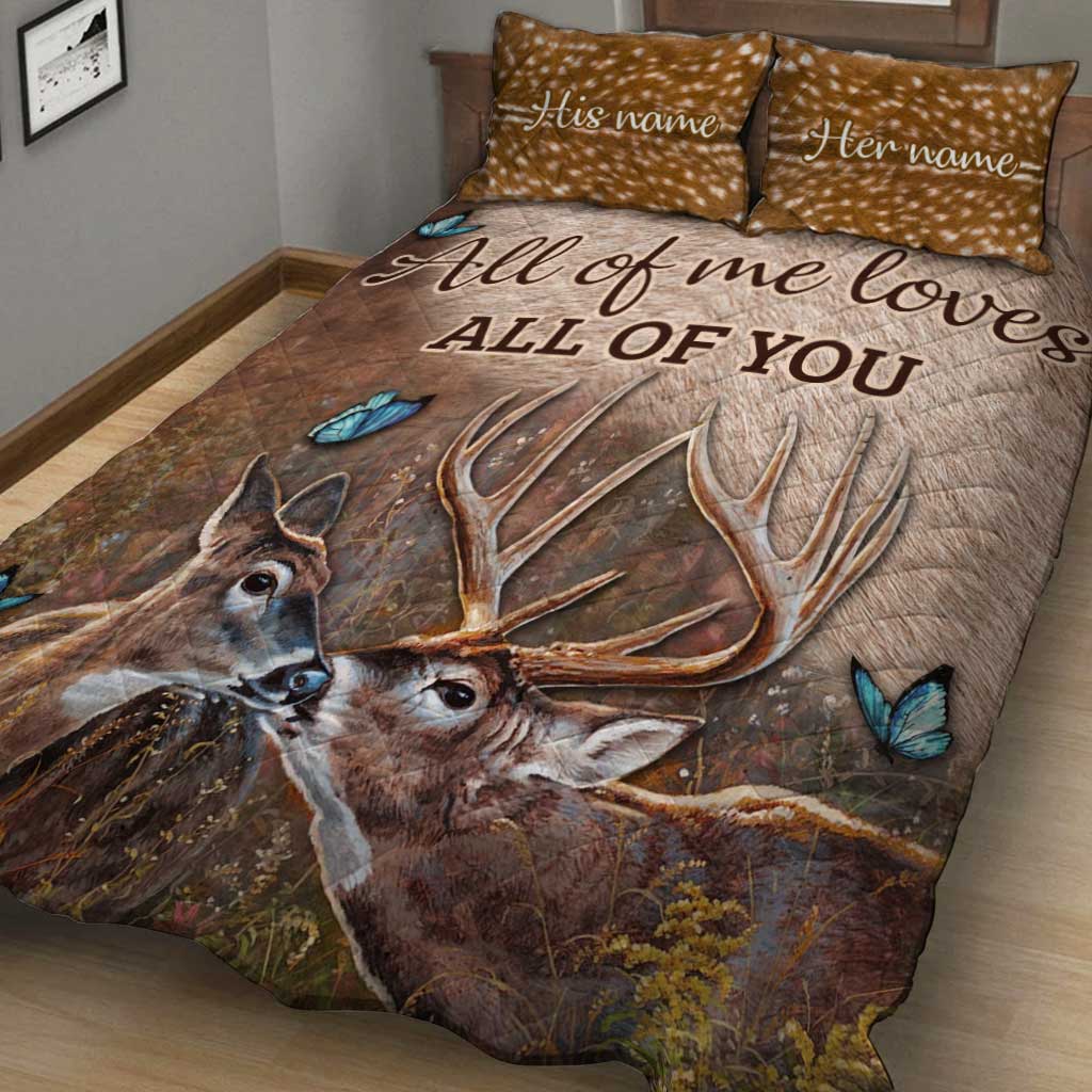 „Ich liebe dich ganz“ – Personalisiertes Jagd-Quilt-Set