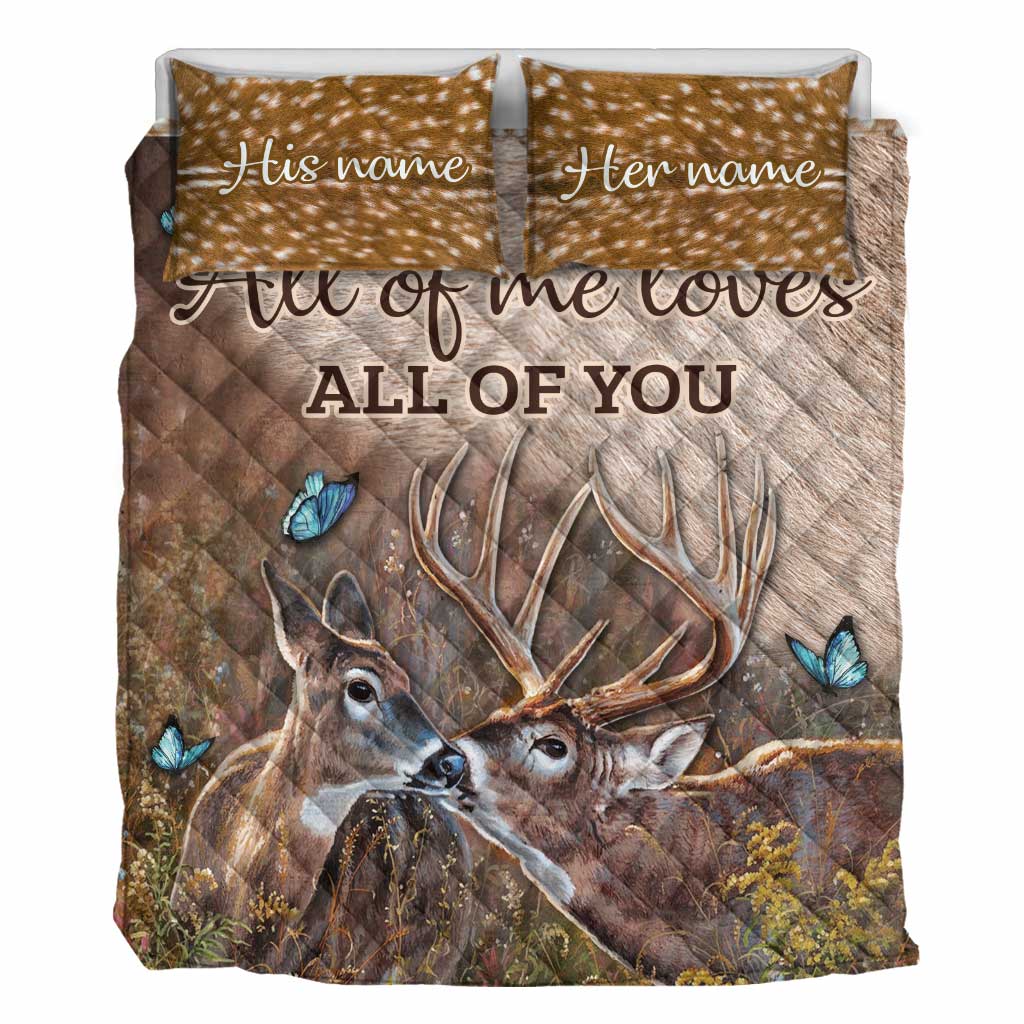 „Ich liebe dich ganz“ – Personalisiertes Jagd-Quilt-Set
