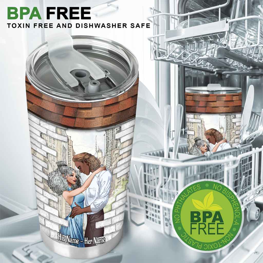 Wenn wir am Ende ankommen – personalisierter Paar-Trinkbecher