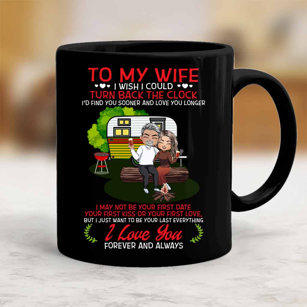 Ich wünschte, ich könnte die Zeit zurückdrehen – personalisierter Campingbecher