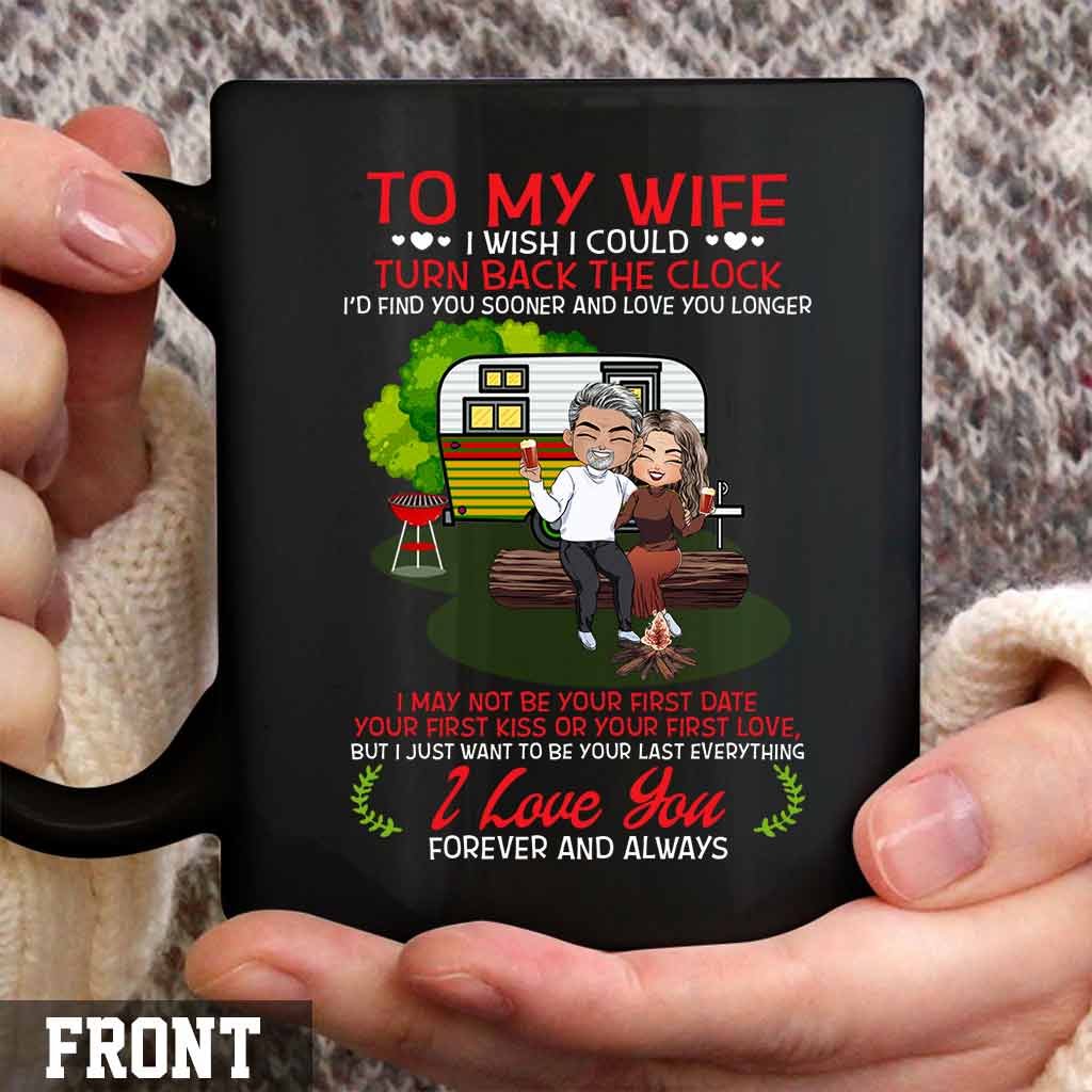 Ich wünschte, ich könnte die Zeit zurückdrehen – personalisierter Campingbecher