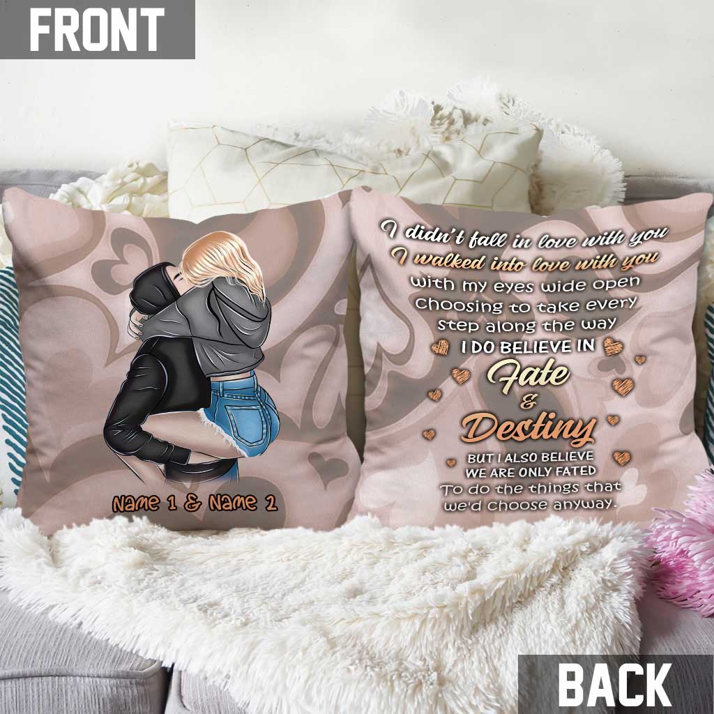 I Do Believe In Fate And Destiny - Personalized Couple Throw Pillow
