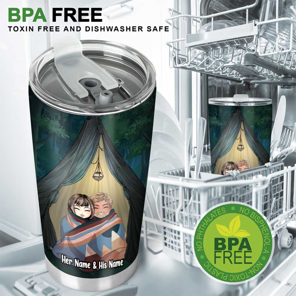 Du und ich, wir schaffen das – Camping-Paar – personalisierter Campingbecher