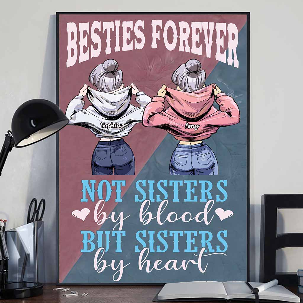 Nicht blutsverwandt, aber im Herzen Schwestern – Personalisiertes Bestie-Poster