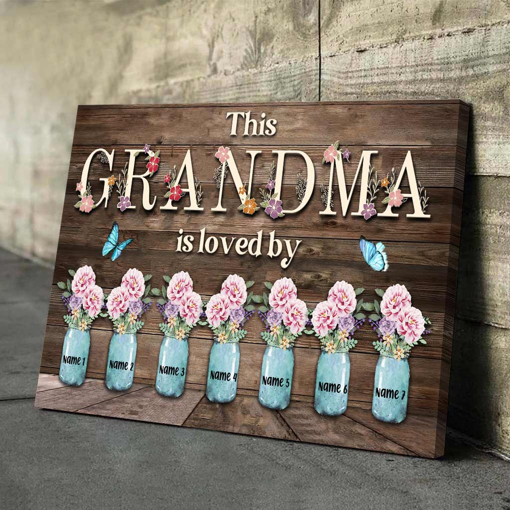 Diese Oma wird geliebt von – Personalisiertes Muttertagsposter