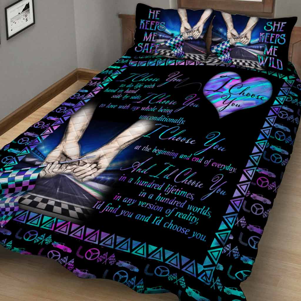 I Choose You - Racing Quilt Bed Set