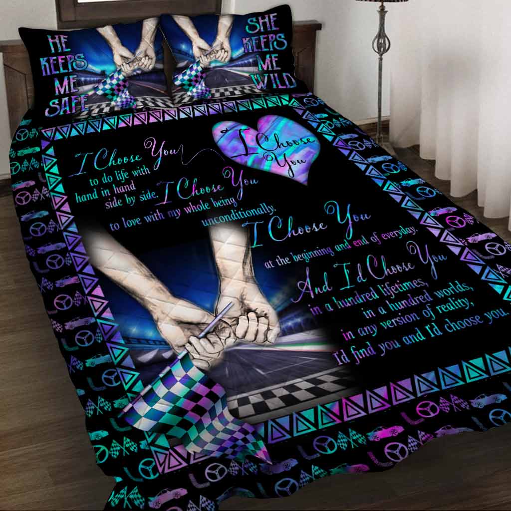 I Choose You - Racing Quilt Bed Set