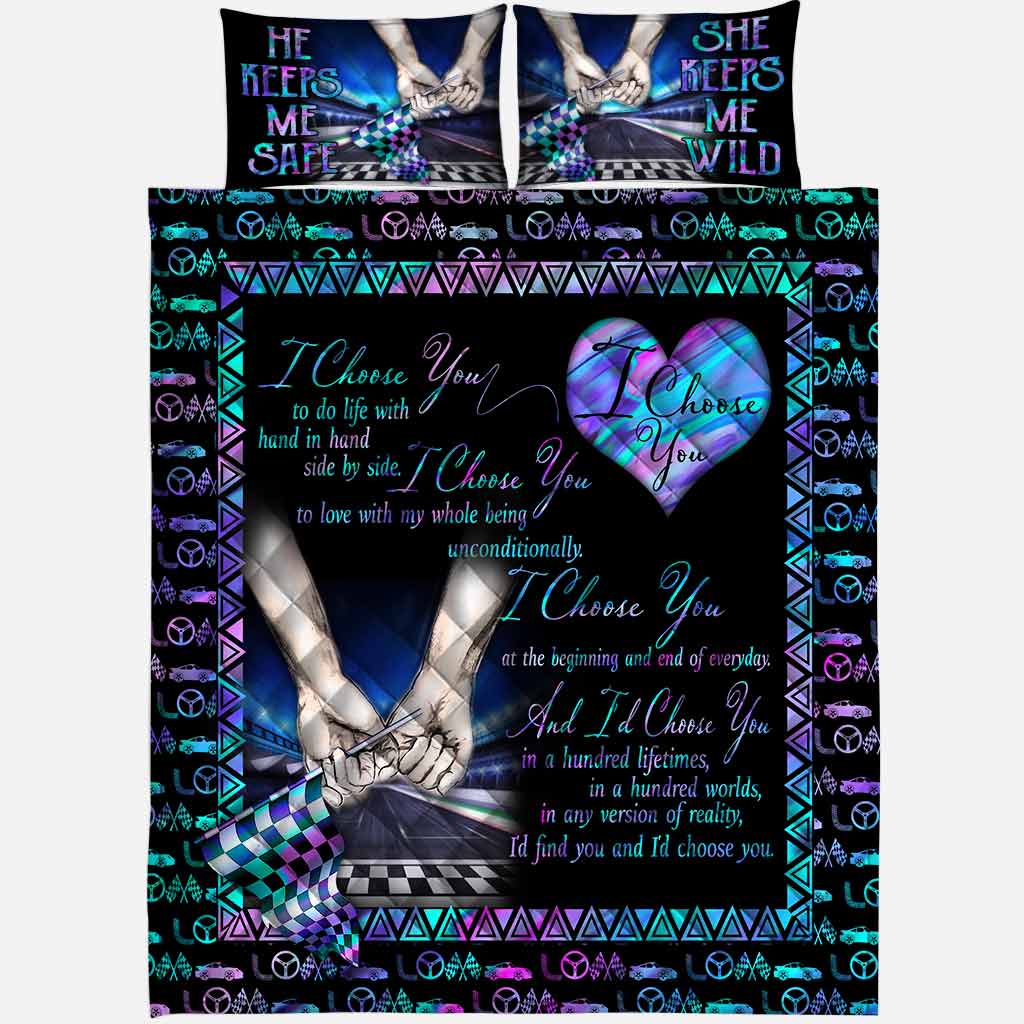 I Choose You - Racing Quilt Bed Set