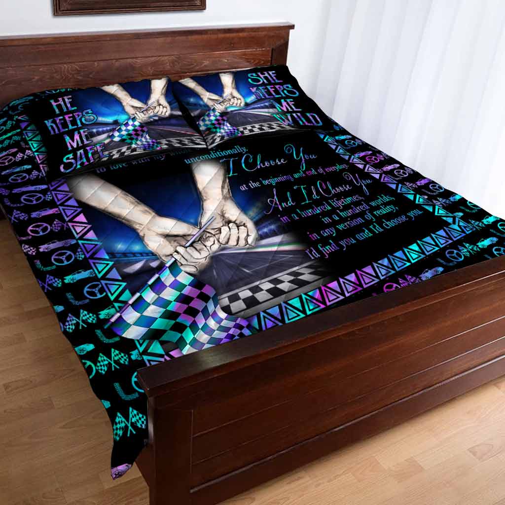 I Choose You - Racing Quilt Bed Set
