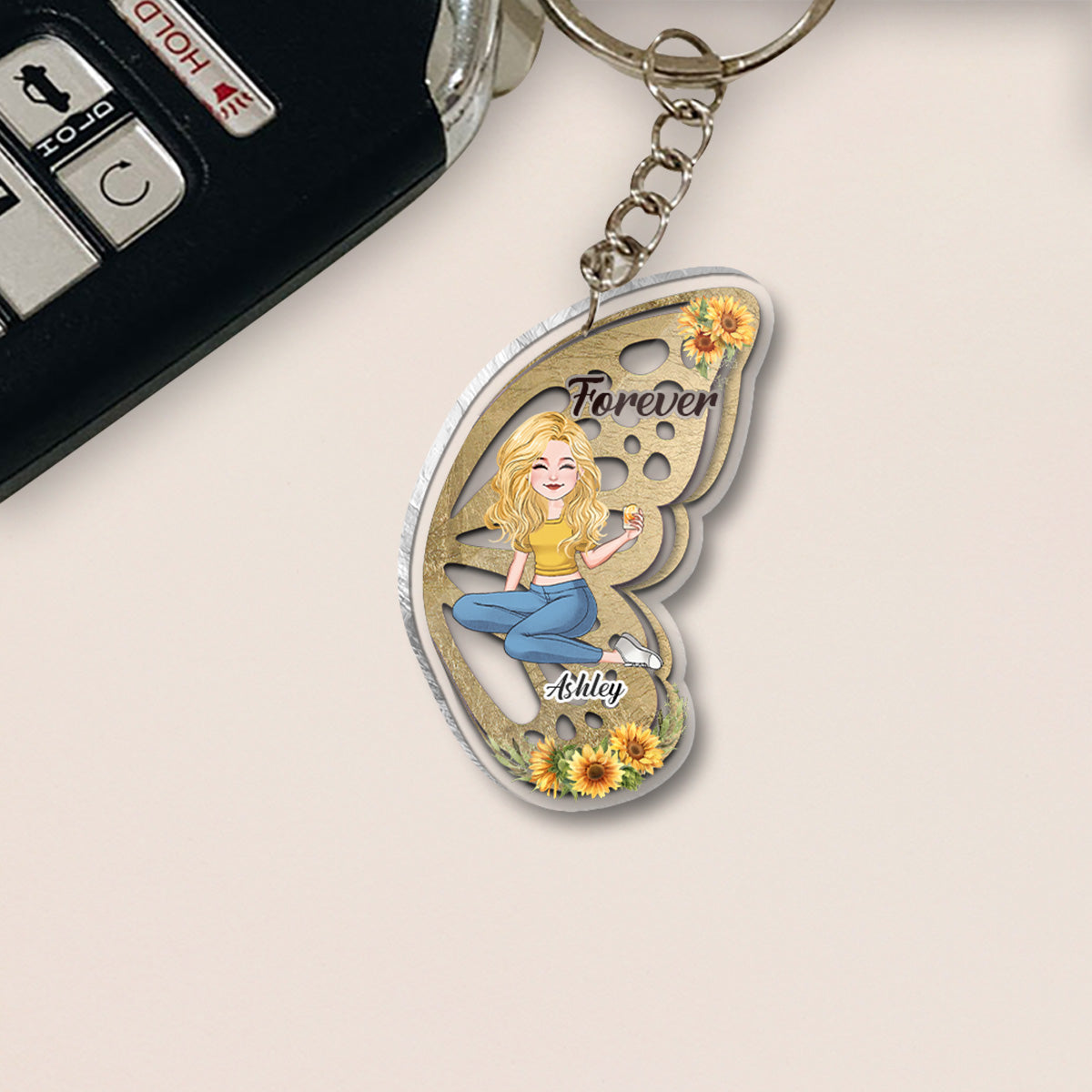 Bestie Forever - Personalized Bestie Transparent Keychain