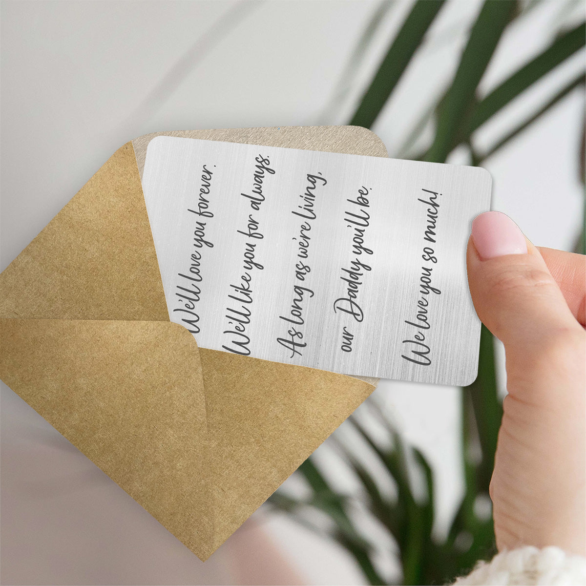 Love You Forever - Personalized Father Wallet Insert Card