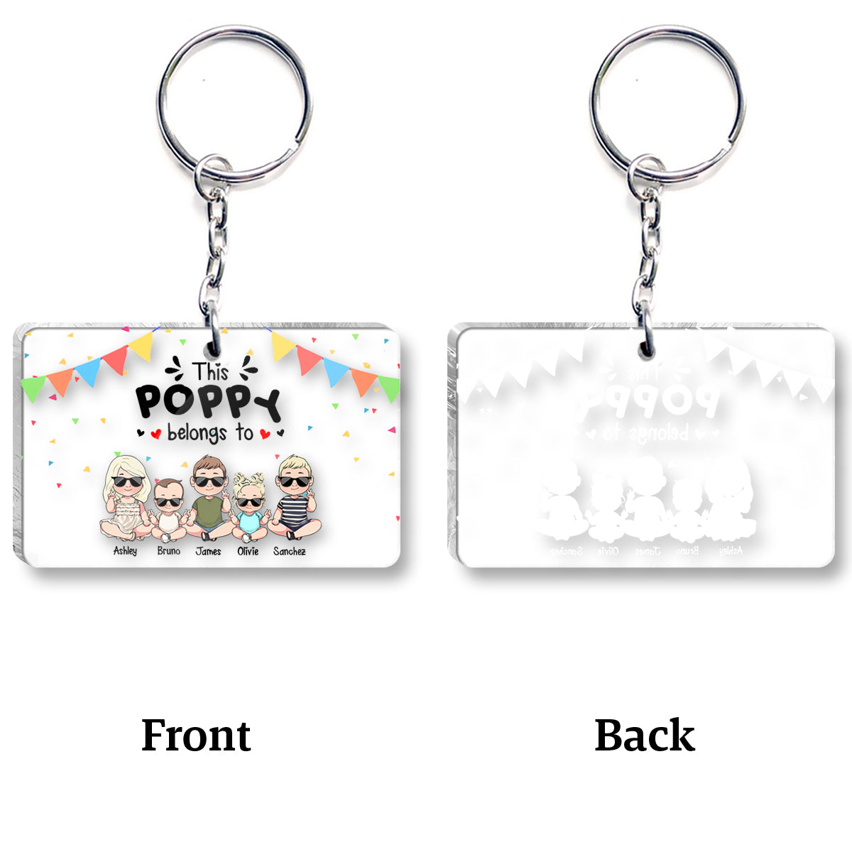 Meine Lieblingsmenschen – Geschenk für Opa, Oma, Bruder, Schwester, Mama, Papa, Onkel, Tante – Personalisierter Schlüsselanhänger