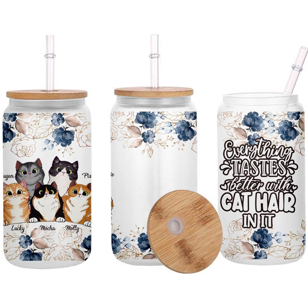 Alles schmeckt besser – Katzengeschenk für Hundeliebhaber – personalisiertes Dosenglas