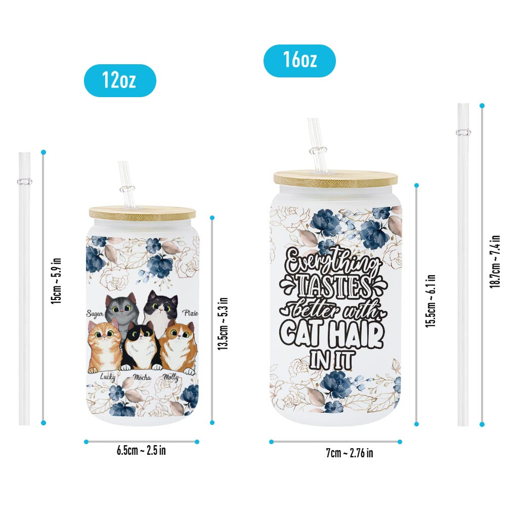 Alles schmeckt besser – Katzengeschenk für Hundeliebhaber – personalisiertes Dosenglas